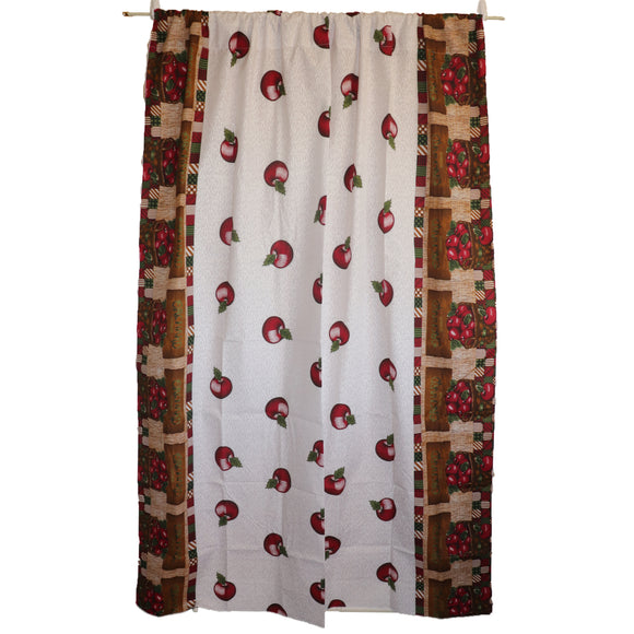 Cotton Curtain Fruits Print 56 Inch Wide Orchard Grown Apples