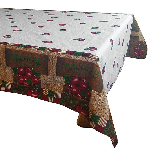 Cotton Tablecloth Fruits Print Orchard Grown Apples