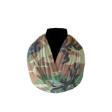 Cotton Blend Infinity Scarf Camouflage Print