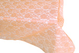 Sheer Lace Tablecloth Overlay Wedding and Party Decoration Peach