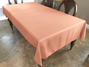 Polyester Poplin Gaberdine Durable Tablecloth Solid Peach