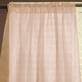 Sheer Tinted Organza Solid Single Curtain Panel 58 Inch Wide - Peach