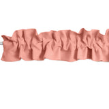 Solid Poplin Curtain Valance Sleeve Topper - Peach