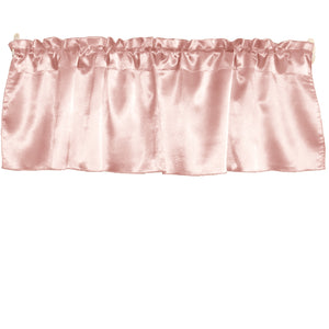 Shiny Smooth Satin Window Valance 58" Wide Pink