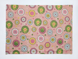 Colorful Circles Print Cotton Dinner Table Placemats Holiday Home Decoration 13" x 19" (Pack of 4)