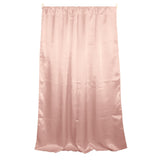 Shiny Satin Solid Single Curtain Panel Drapery 58 Inch Wide Pink