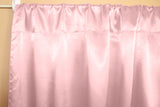 Shiny Satin Solid Single Curtain Panel Drapery 58 Inch Wide Pink