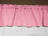 Faux Burlap Window Valance 58" Wide Solid Pink