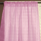 Sheer Tinted Organza Solid Single Curtain Panel 58 Inch Wide - Pink