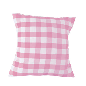 Gingham Checkered Decorative Throw Pillow/Sham Cushion Cover Pink & White