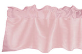 Faux Silk Dupioni Window Valance 56 Inch Wide - Pink
