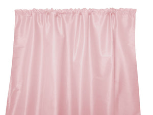 Faux Silk Solid Dupioni Window Curtain 56 Inch Wide Pink