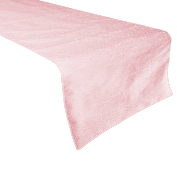 Faux Silk Dupioni Table Runner Pink