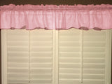 Sheer Organza Window Valance 58" Wide - Solid Pink