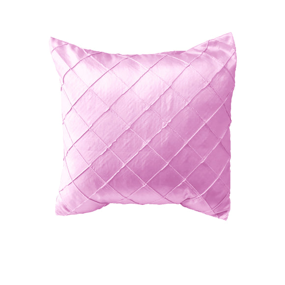Pintuck Taffeta Decorative Throw Pillow/Sham Cushion Cover Pink