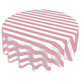 Cotton 2 Inch Wide Stripes Round Tablecloth for Wedding/Bridal Shower, Birthdays, Special Events