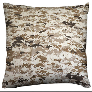 Cotton Pixel Desert Camouflage Print Decorative Throw Pillow/Sham Cushion Cover