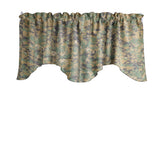 Scalloped Valance Cotton Camouflage Print 58" Wide / 20" Tall