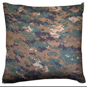 Cotton Camouflage Print Decorative Throw Pillow/Sham Cushion Cover - Pixel Jungle