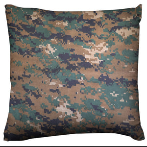 Cotton Pixel Jungle Camouflage Print Decorative Throw Pillow/Sham Cushion Cover