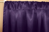 Shiny Satin Solid Single Curtain Panel Drapery 58 Inch Wide Plum