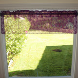 Floral Lace Window Valance 58 Inch Wide Plum