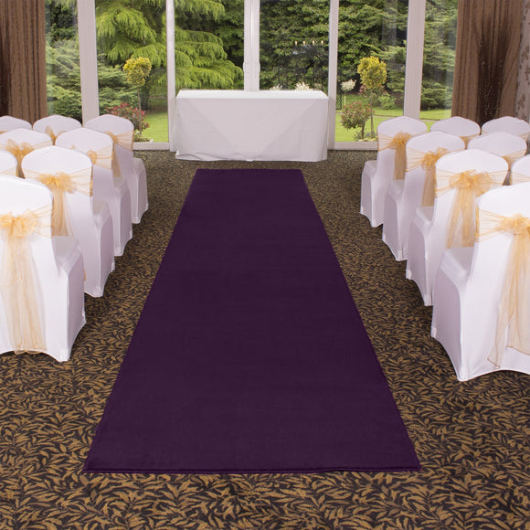 Felt Aisle Runner for Wedding Runway and VIP Events Solid Plum