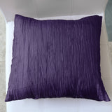 Crushed Taffeta Decorative Throw Pillow/Sham Cushion Cover Plum