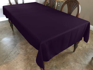 Polyester Poplin Gaberdine Durable Tablecloth Solid Plum
