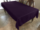 Polyester Poplin Gaberdine Durable Tablecloth Solid - Plum