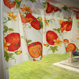 Cotton Window Valance Fruits Print 58 Inch Wide Pumpkin Slices