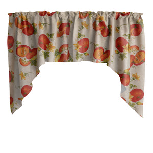 Swag Valance Cotton Pumpkins Slices Print 58" Wide / 36" Tall