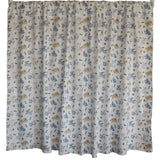Cotton Curtain Animal Print 58 Inch Wide Puppies Chase Ball and Bone Blue on White