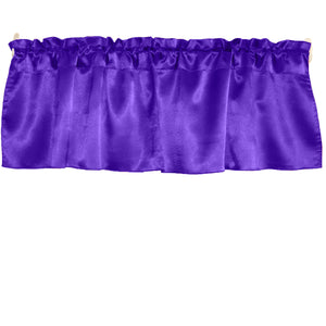 Shiny Smooth Satin Window Valance 58" Wide Purple