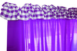 Gingham Checkered Poplin Curtain Sleeve Topper Window Treatment