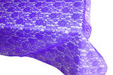 Sheer Lace Tablecloth Overlay Wedding and Party Decoration Purple