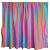 Cotton Curtain Stripe Print 58 Inch Wide / Multi Stripe Purple Blue