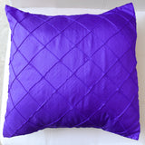 Pintuck Taffeta Decorative Throw Pillow/Sham Cushion Cover Purple