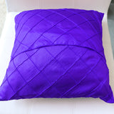 Pintuck Taffeta Decorative Throw Pillow/Sham Cushion Cover Purple