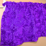 Rosette Floral Pop Up Flower Window Valance 54 Inch Wide Purple