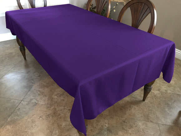 Polyester Poplin Gaberdine Durable Tablecloth Solid Purple