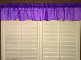 Sheer Organza Window Valance 58" Wide - Solid Purple