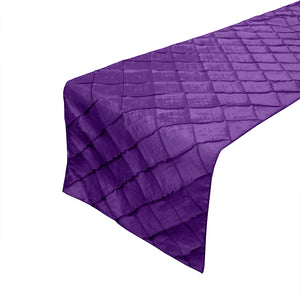 Pintuck Taffeta Table Runner - Purple