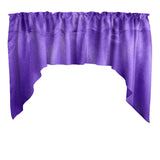 Shiny Satin Solid Swag Window Valance 72" Wide / 36" Tall