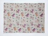 Playful Puppies Print Cotton Dinner Table Placemats Holiday Home Decoration 13" x 19" (Pack of 4)
