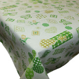 Cotton Tablecloth Floral Print Quilting Patterns Floral Hearts and Butterfly Green