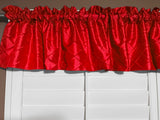 Pintuck Window Valance 52" Wide Red