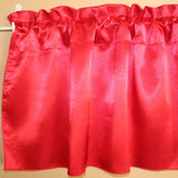 Shiny Smooth Satin Window Valance 58" Wide Red