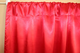 Shiny Satin Solid Single Curtain Panel Drapery 58 Inch Wide Red