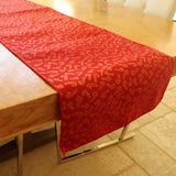 Brocade Table Runner Christmas Holiday Collection Glittery Candy Canes Red